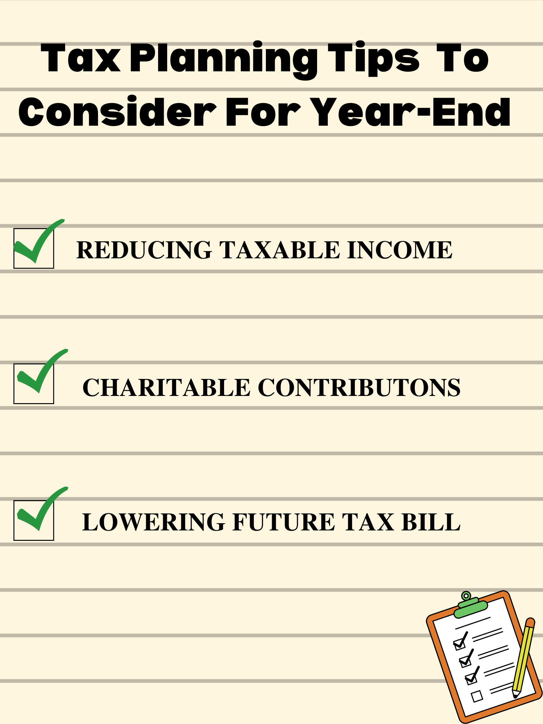 Read more about the article Year End Tax Planning Tips